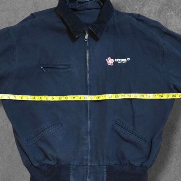 Vintage Y2K Republic Services Detroit Style Work Jacket 2XL Faded And Distressed - Picture 5 of 5